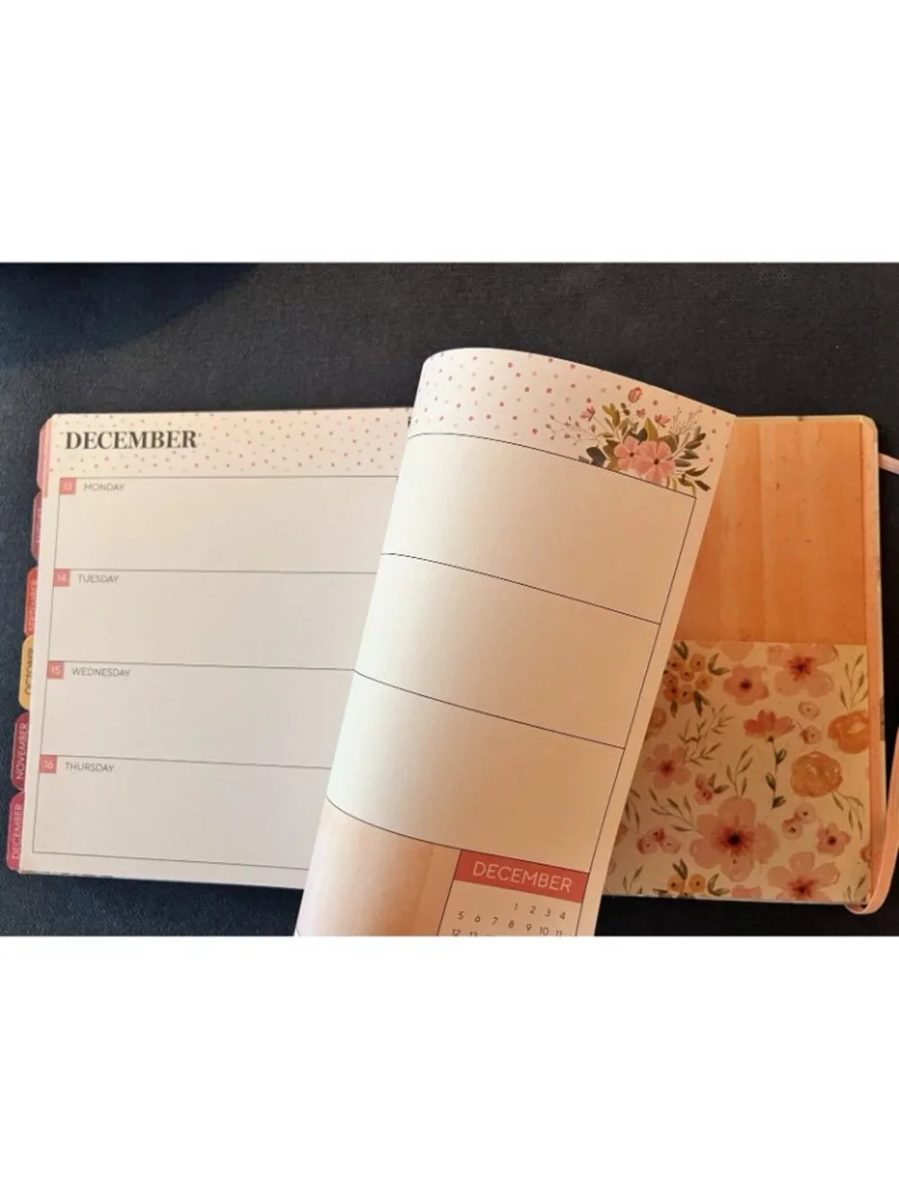 17 Month 2026-2027 Planner Scripture Weekly Planning  Rose Flower Proverbs 16:3